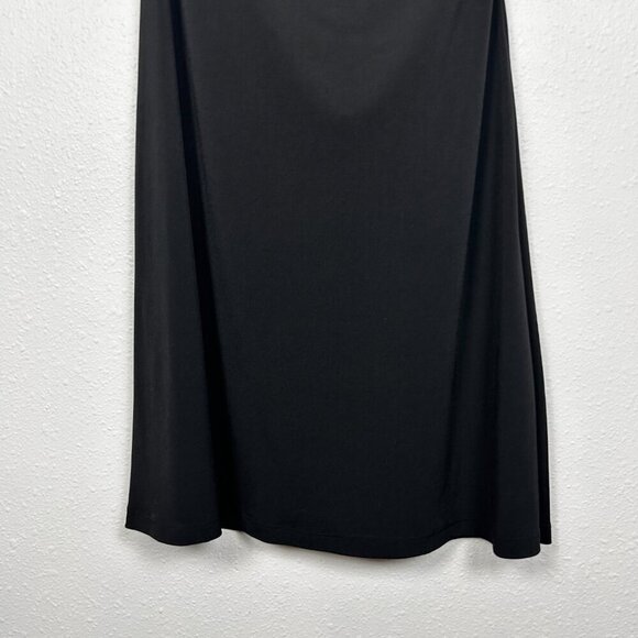 Calvin Klein Vintage 90's Y2K black one shoulder ruched babydoll mini dress Sz:6 - Picture 8 of 15